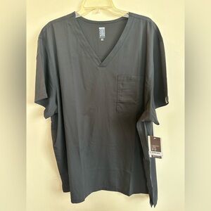 Med Couture Roth Wear Black Scrub Top